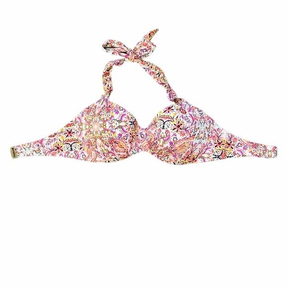 Victoria’s Secret Swim Bombshell Bikini Top Bright Floral Multicolor Size 32DD - Picture 3 of 9